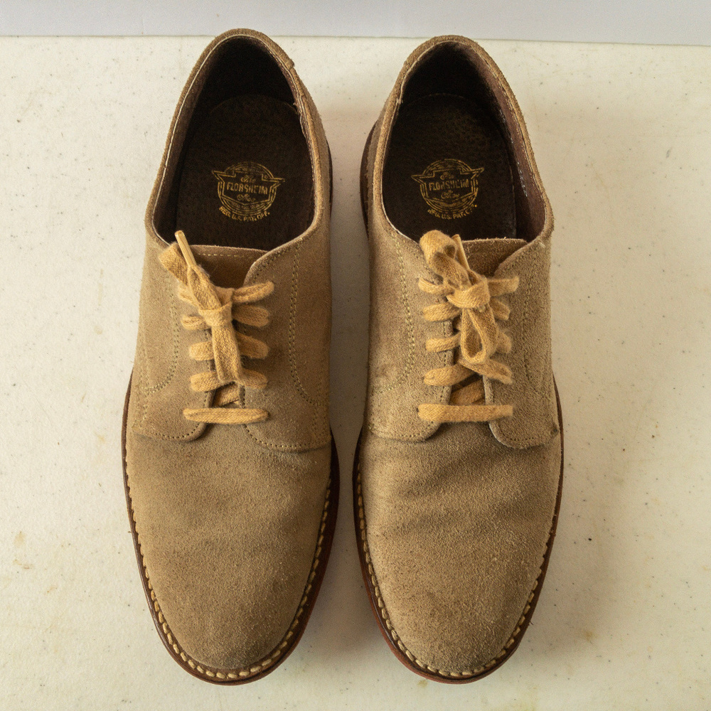 Florsheim Tan Suede Men's Wingtip Lace-Up Oxfords